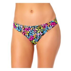 CALIFORNIA WAVES Women's Black Stretch Hipster Swimsuit Bottom S